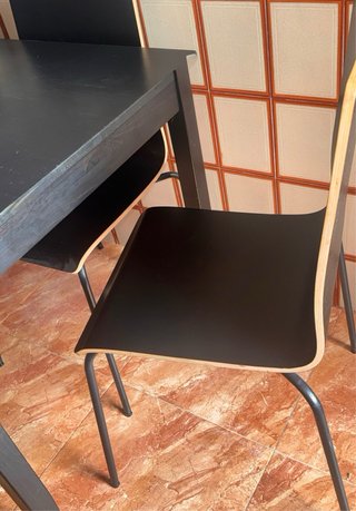 Tavolo da pranzo/cucina nero e legno