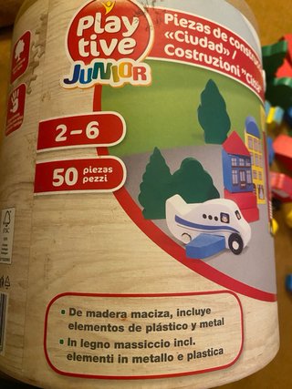 Bloques de construcción de madera para ciudad