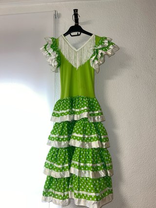 Vestido Flamenca Verde Niña - Talla 12