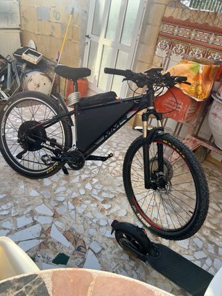 Bicicleta con kit eléctrico 1500w 48v 17,5ah