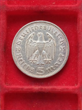Germania 5 Marchi Argento 1935 E/J Terzo Reich.