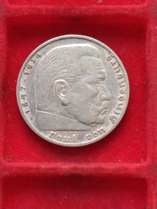 Germania 5 Marchi Argento 1935 E/J Terzo Reich.