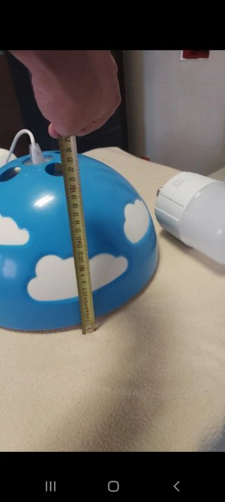 Lámpara infantil juvenil Led azul con nubes