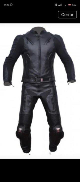 Traje de motorista negro