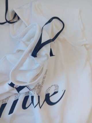 Camiseta Morgan Blanca Talla XS TEJIDO ELÁSTICO