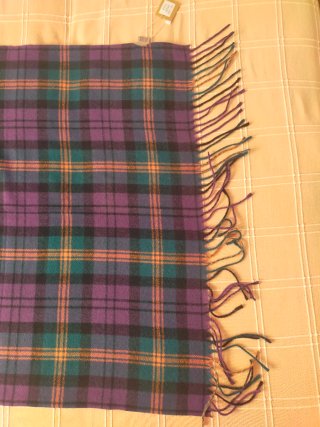 Pashmina morada y verde
