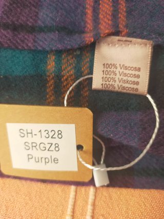 Pashmina morada y verde