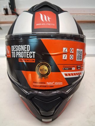 Casco MT Helmets Modular QVSS Rojo y Negro
