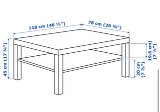 Mesa de centro LACK IKEA madera clara