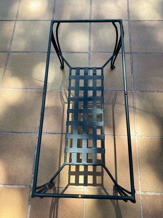 Mesita auxiliar metal y madera