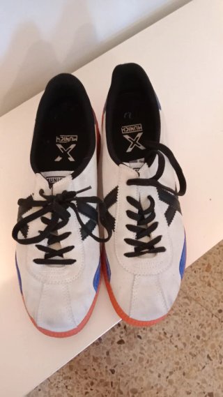 Zapatillas Munich Portería Handbol Naranja/Blanco