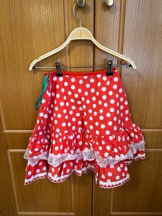 Traje flamenco bebé 2 piezas rojo de lunares