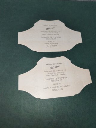 Lote 2 Vitolas Puros Álvaro Serie Pintores Español