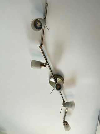 Lámpara de techo TIDIG plata/blanca