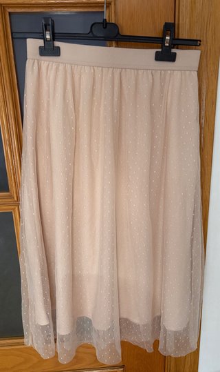 Falda midi tul Stradivarius