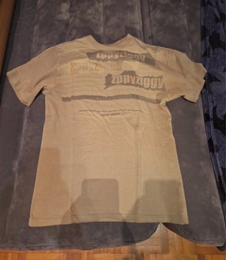 T-shirt uomo beige stampa