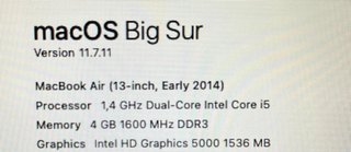 MacBook Air 13 2015 A1466 Argento