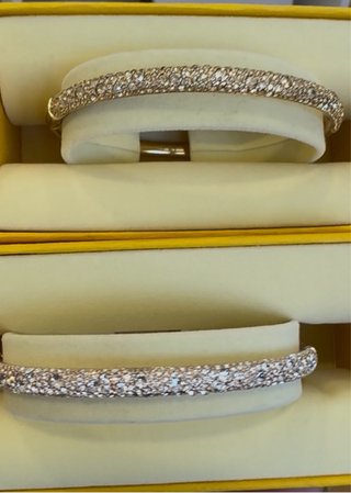 Brazaletes Swarovski Baño Oro Rosa y Amarillo