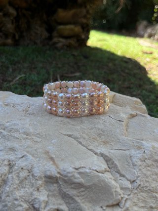 PERLAS REALES agua dulce (Pulsera y pendientes)