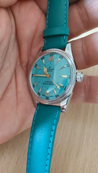 Orologio Breitling Quadrante Azzurro 17 Jewels