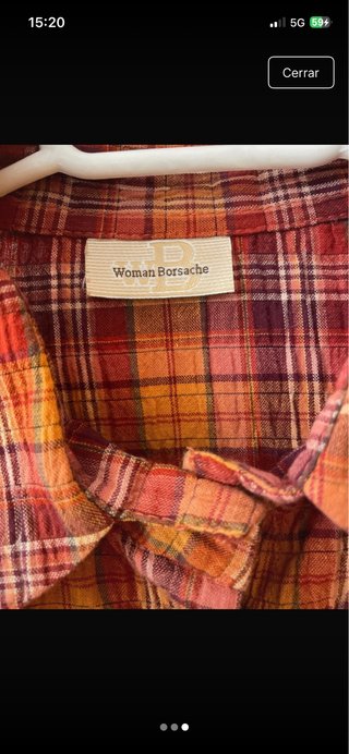 Camisa cuadros mujer
