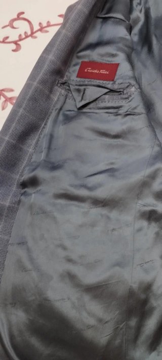 Americana Emidio Tucci Cuadros Gris Talla 62
