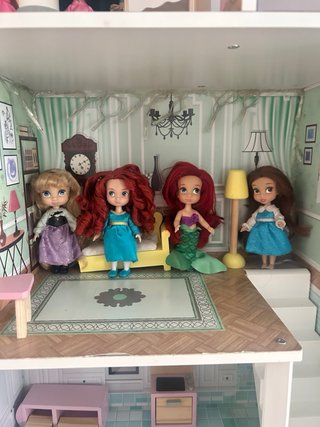 Casita de muñecas 3 plantas con luces