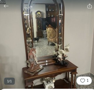 Consola clásica con espejo decorativo – Conjunto