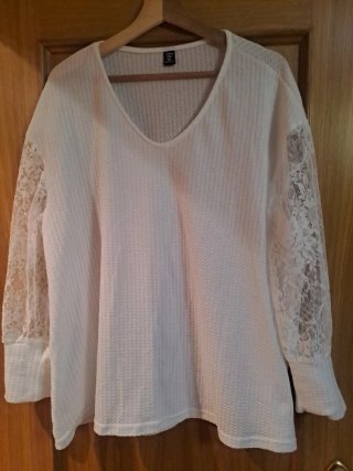 Blusa SHEIN encaje manga larga talla XXL