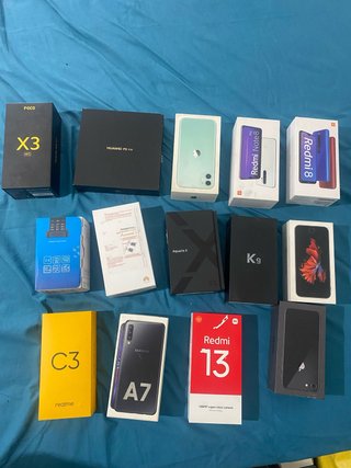 Lote Cajas Móviles Poco, Huawei, Apple, Realme, Sa
