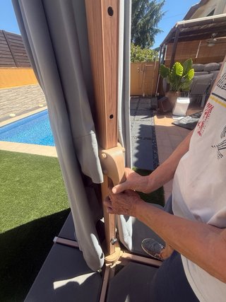 Ombrellone rettangolare in alluminio