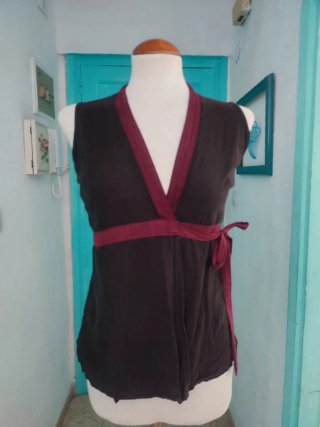 Blusa cruzada algodón India Talla S