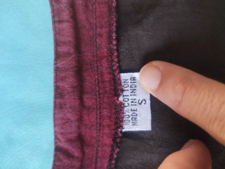 Blusa cruzada algodón India Talla S