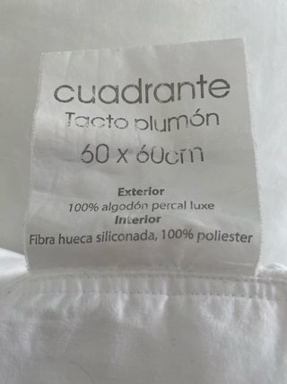 Pack de 2 cojines 60x60 cm | Tacto plumón
