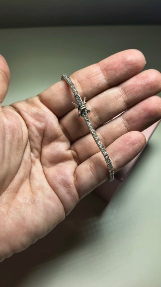 Bracciale Tennis Argento con zirconi nuovo donna