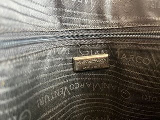 Bolso de mano rayas marrones