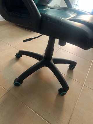 Silla Gaming Negra y Turquesa