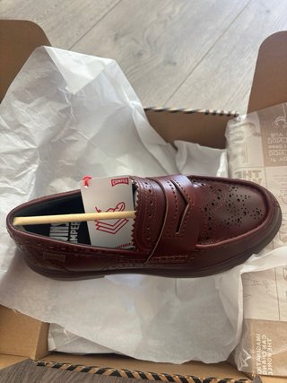 Mocasines Camper Twins Piel Marrón Talla 38 NUEVOS