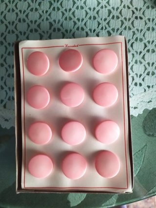 120 botones rosas vintage