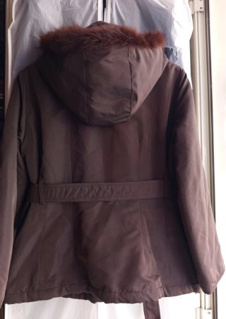 Giacca donna marrone con cintura