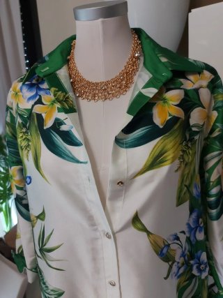 Vestido largo estampado floral Zara Talla S