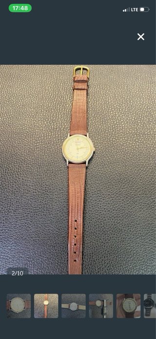 Reloj Seiko Quartz Dorado y Marrón
