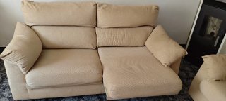 Sofá 3+2 plazas tela beige