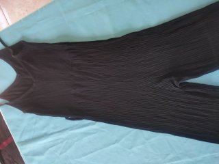 Mono acanalado negro Talla M