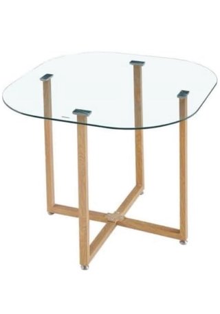 Silla de comedor gris con patas de madera