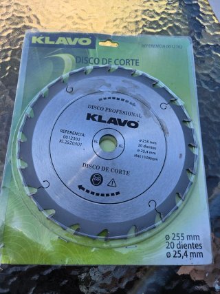 Disco de corte profesional Klavo Ø 255 mm