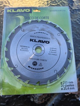 Disco de corte profesional Klavo Ø 255 mm