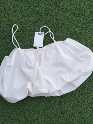Top H&M bianco a palloncino taglia XS