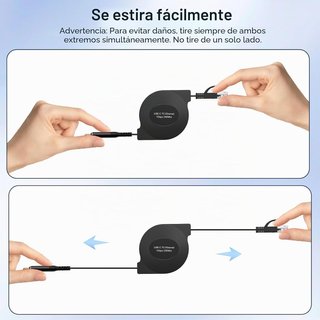 Cable USB C a Ethernet Retráctil 1.8m Gigabit CAT6