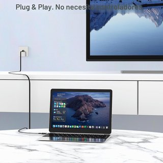 Cable USB C a Ethernet Retráctil 1.8m Gigabit CAT6